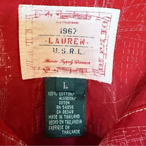 Ralph Lauren USRL Womens Marine‎ Shirt Small Red Sail Boats Nautical Size Large - Picture 7 of 7